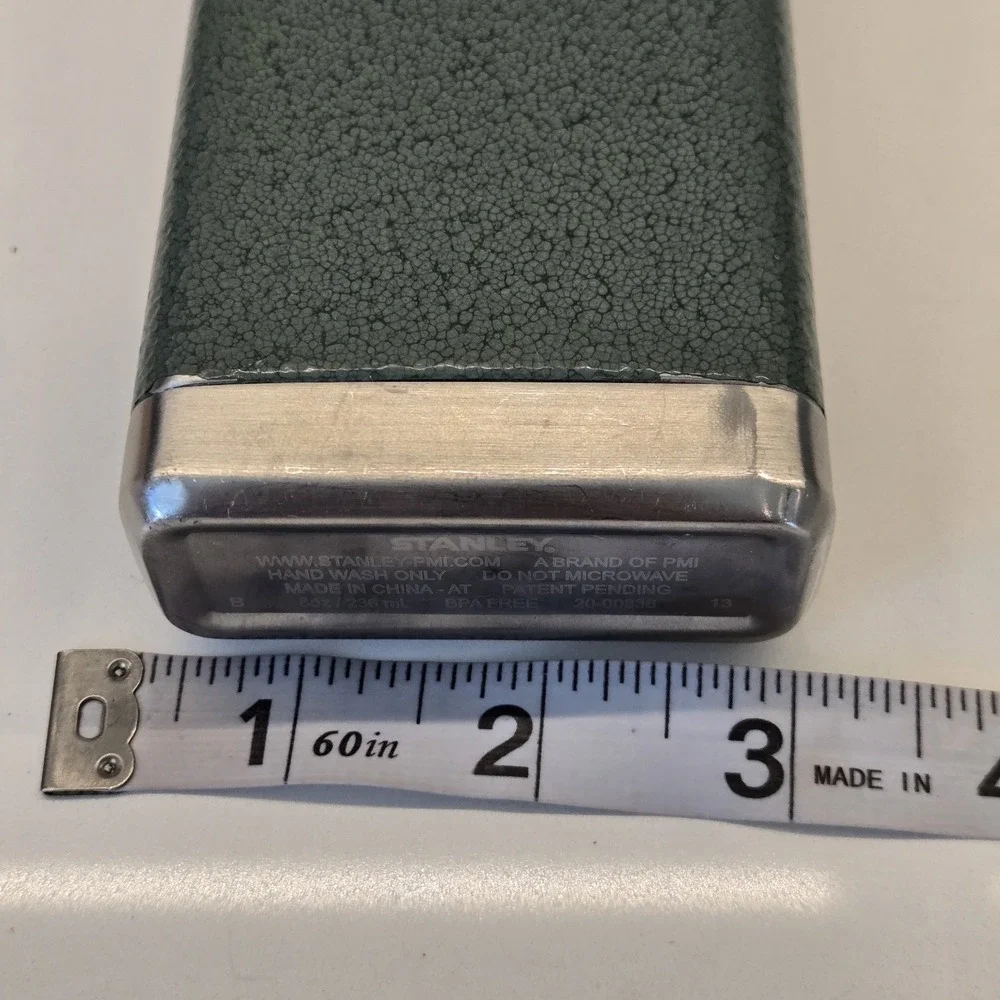 Stanley Classic Flask 8 oz w/ Never-Lose Cap Stainless Steel Green - Picture 11 of 11